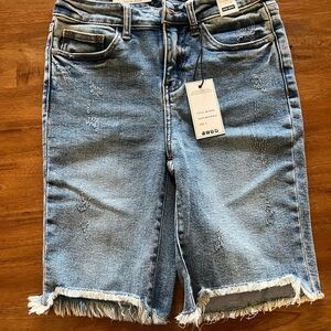 *NWT* Judy Blue Shorts Medium Blue Denim High Rise Size Small.  Style # JB150030